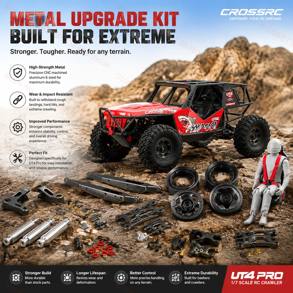 CROSSRC 1/7 UT4 Pro Metal accessories puppet shock absorber swing arm Turn towards seat C Anti-roll bar wheel hub Steering cup