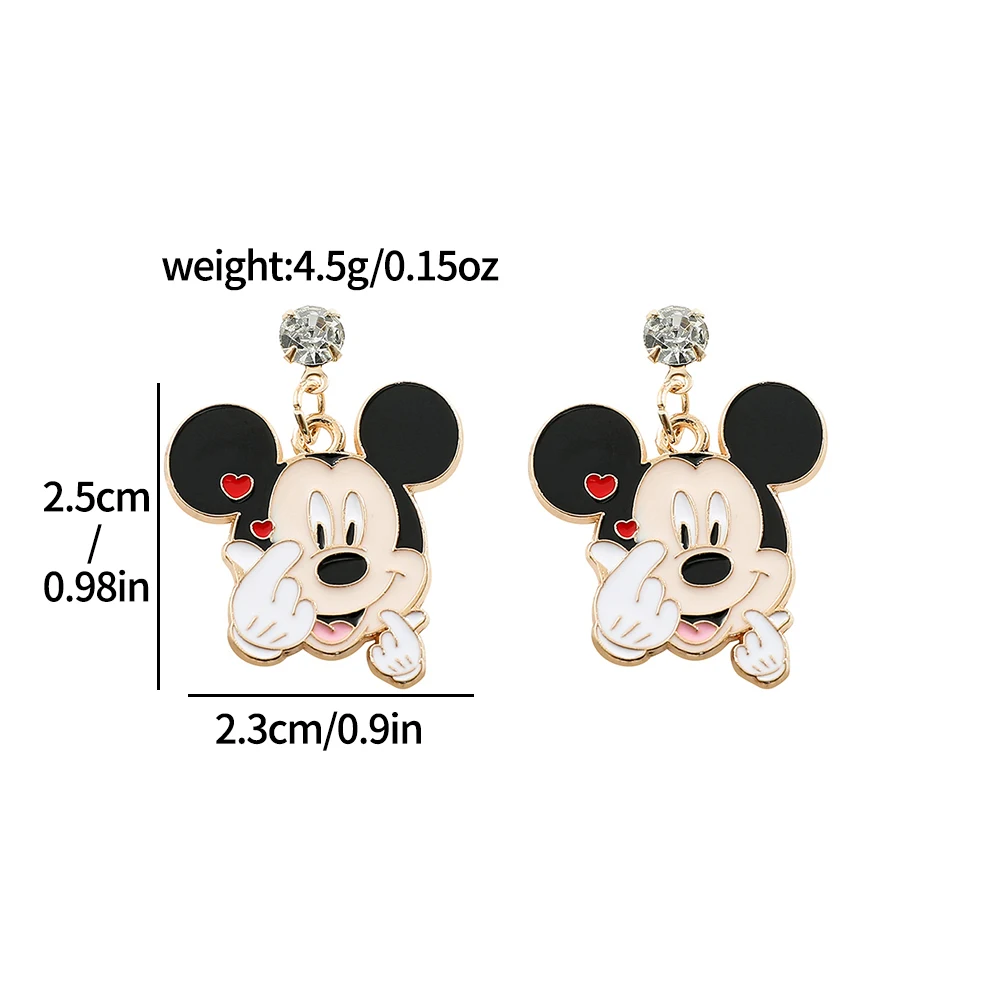 Mickey Minnie Head Portrait Ear Studs Cartoon Charm Earrings Gifts for Girls Women Jewelry Anime Accessories Surprise gifts