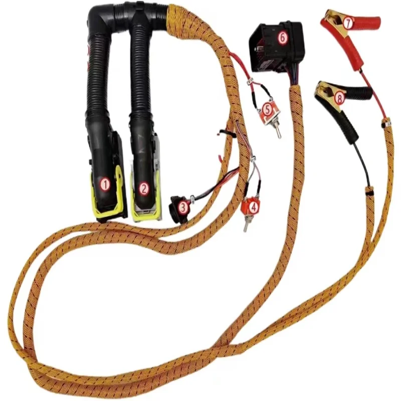 Excavator parts EC210B/240B D6E/D7E engine start test harness