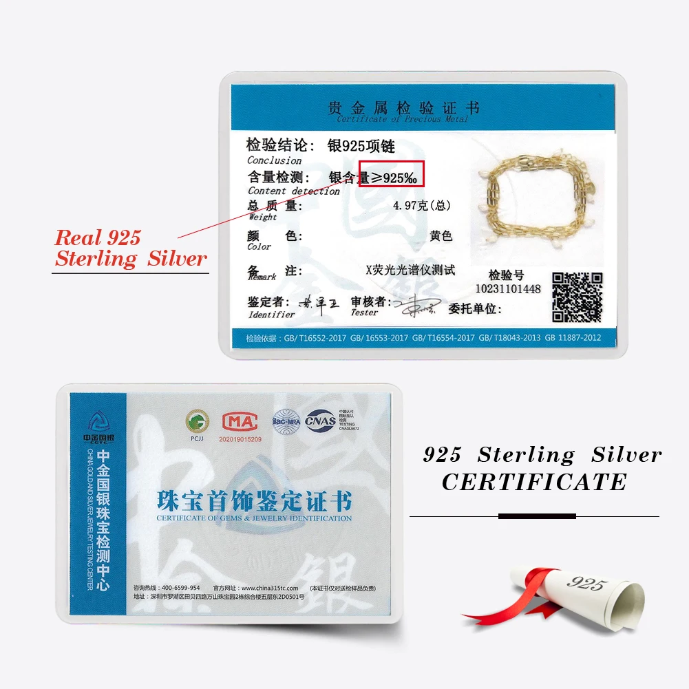 Kiss Mandy Luxus 925 Sterling Silber Büroklammer Kette Halsreifen Mädchen Süßwasser Perle Kette Halskette Party Hochzeit Schmuck GPN 51