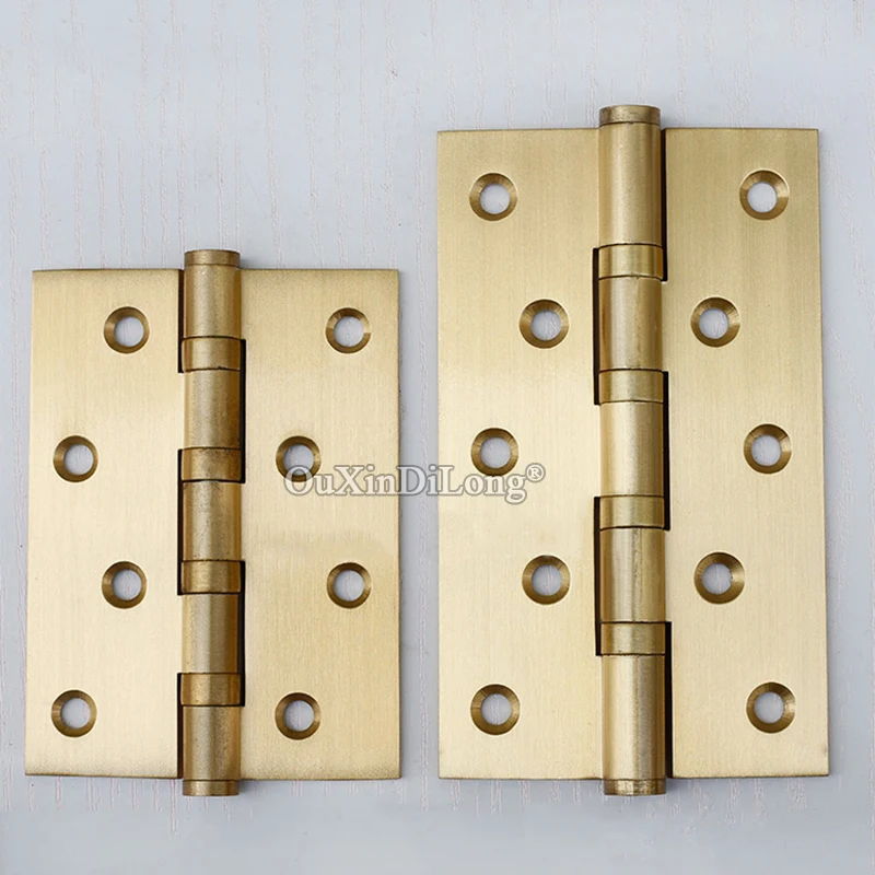 Brand New 3PCS Solid Brass Furniture Hinges Cupboard Wardrobe Cabinet Door Hinges Wood Gate Door Hinges+Screws 4Inch/5Inch/6Inch