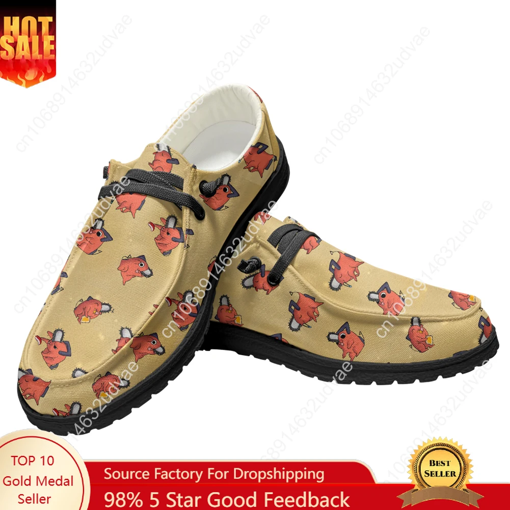 

C-Chainsaw Man Casual Shoes Flat Shoe Men Woman Breathable Casual Indoor Outdoor Lightweight Footwear Couple Custom Made Shoe