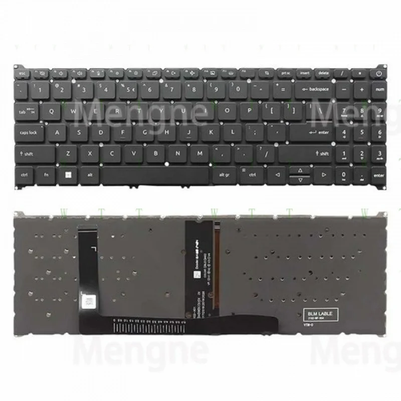 

BB Laptop Keyboard for AC-ER 16 SFX16-61G NX.KFPEK.002 Black US Backlight