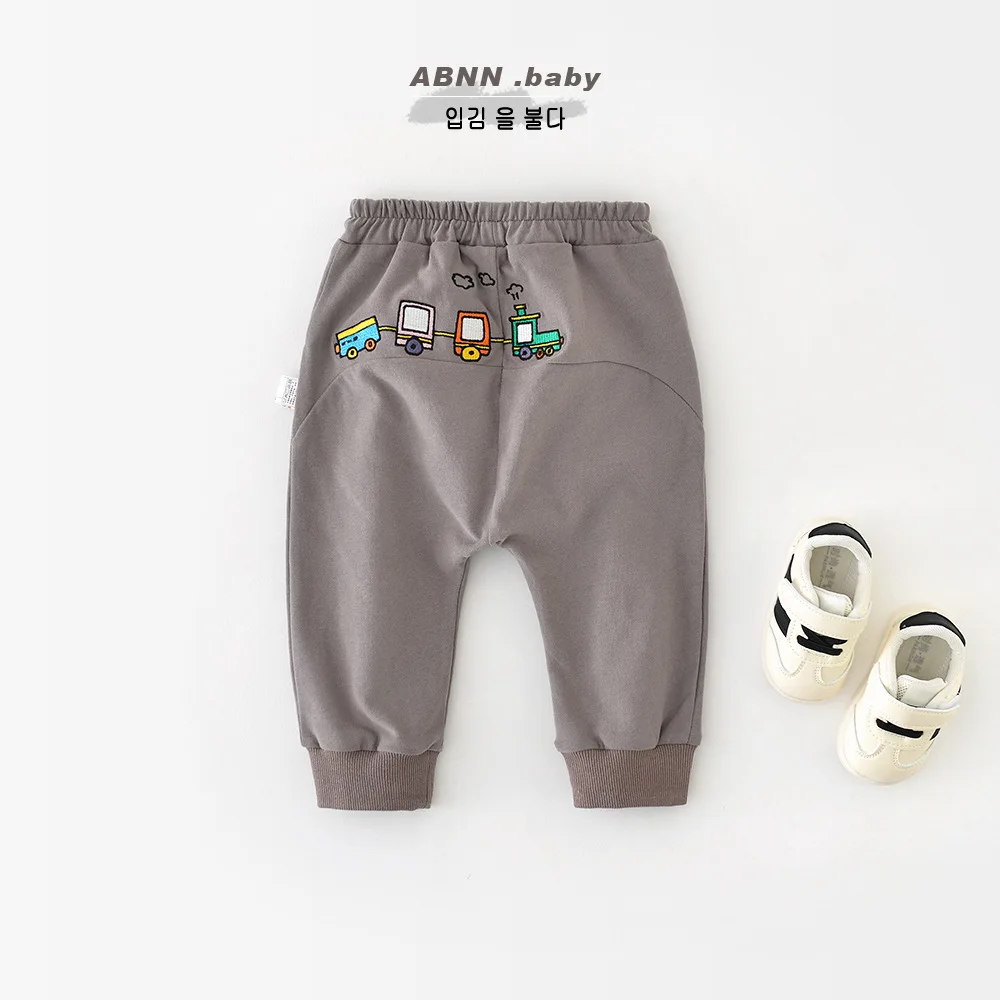 

Baby pants autumn children's sweatpants baby small train trousers boys wear casual big pp trousers