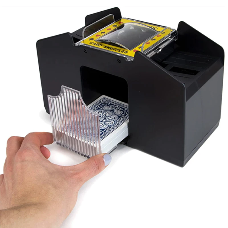 Automatic Playing Card Shuffler Mixer Games Poker Sorter Machine Dispenser for Party Battery Operated USB-C Charging