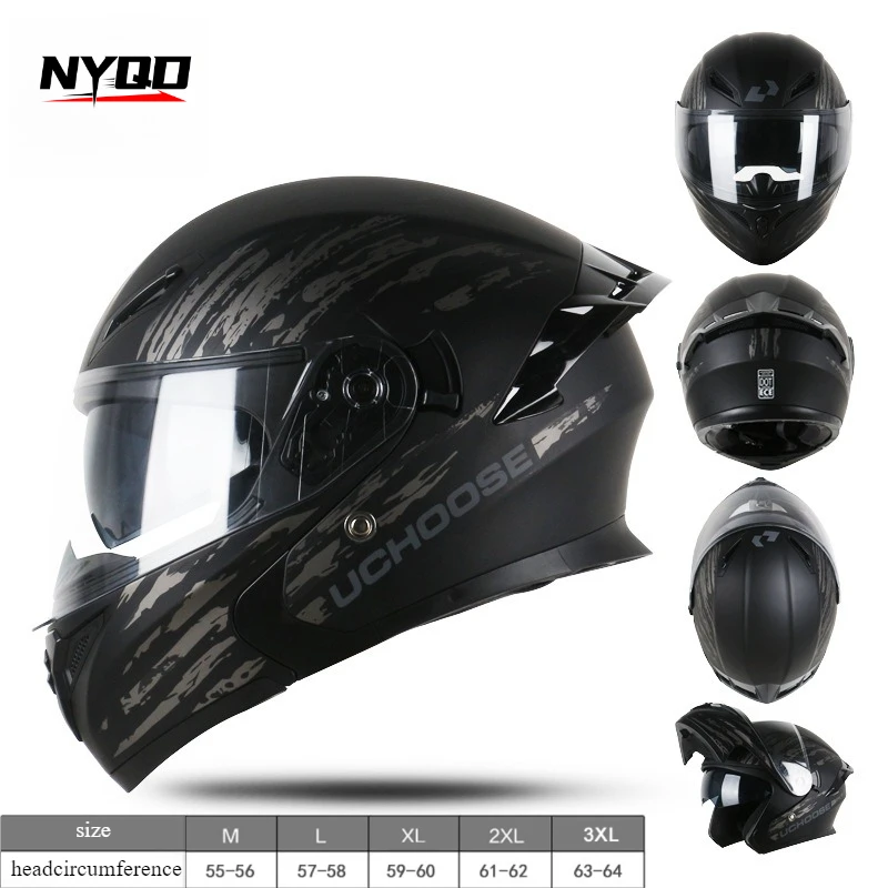 

Одобренные полнолицевые шлемы, мотоциклетные аварии, мужское и женское защитное оборудование, откидной мотоциклетный шлем, двойной солнцезащитный крем