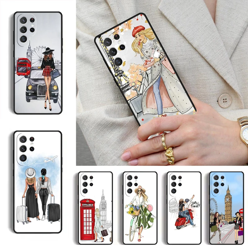 Fashion Girl Phone Case for Samsung Galaxy S26 S25 Ultra S24 S23 S22 S21 Plus Note 10 Bumper Cover