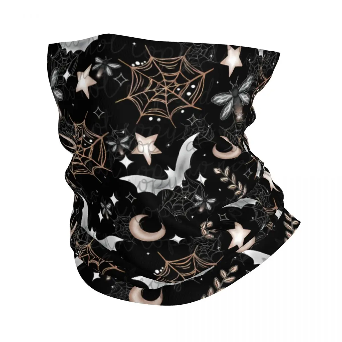 Bat Spiderweb Thin Wrap Scarf Bandana Witch Neck Gaiter Face Cover Headband