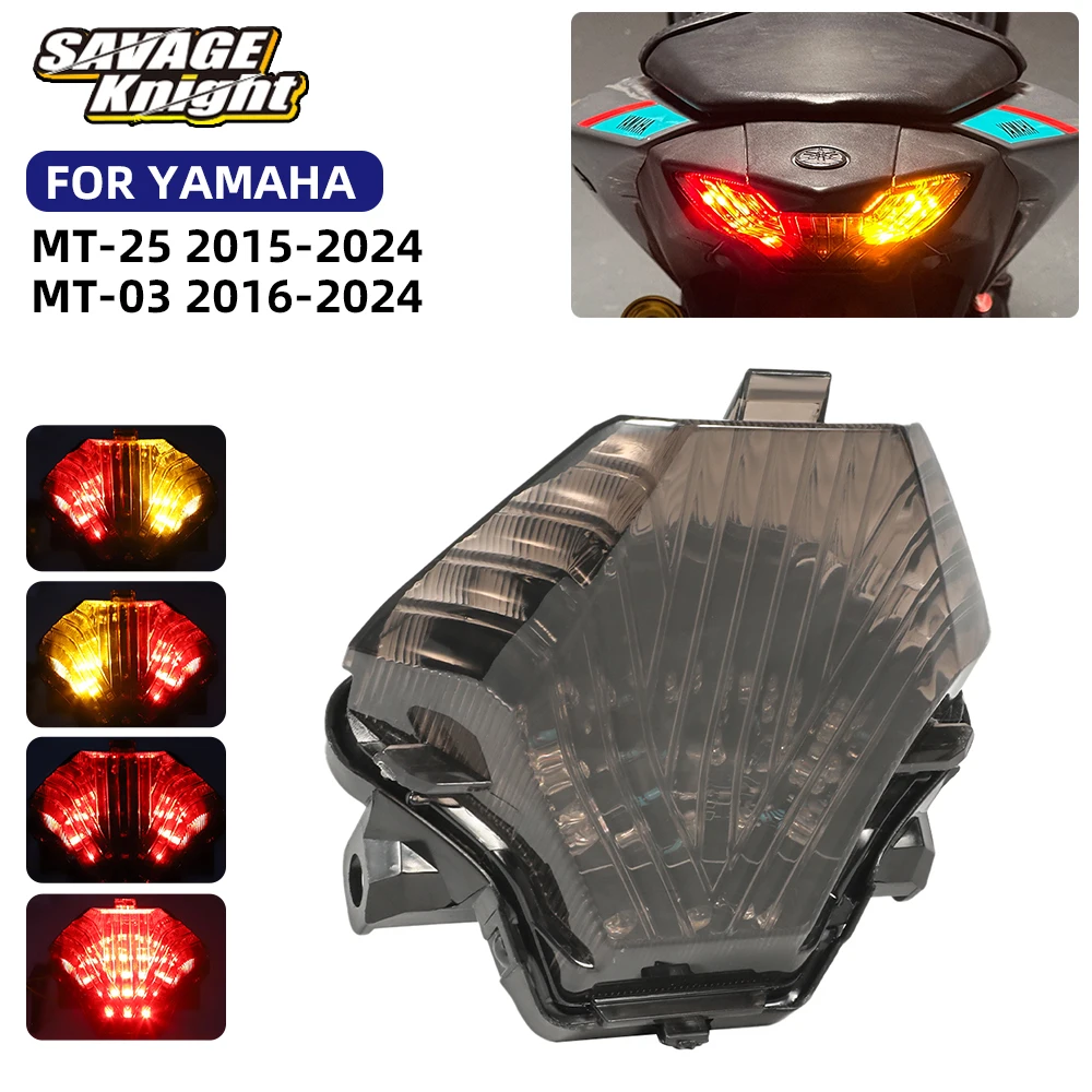 

2024 MT-25 MT03 LED Integrated Taillights For Yamaha YZF-R3 YZF-R25 MT-03 MT 25 YZF R3 R25 2014-2023 Brake Stop Signals Light