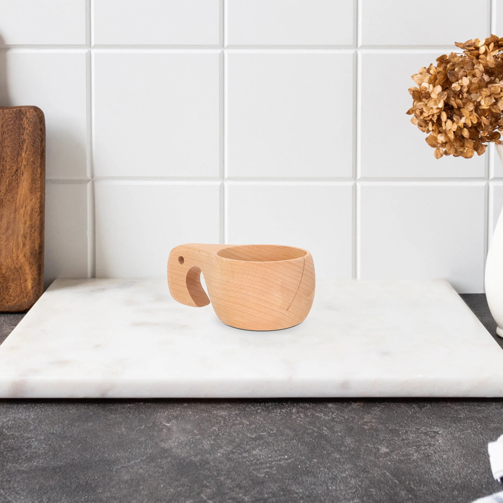 

Wooden Cup Water Scoop Solid Wood Measurement Tool Creative Handle Spoon Kitchen Rice Delicate Measuring Coffee Office