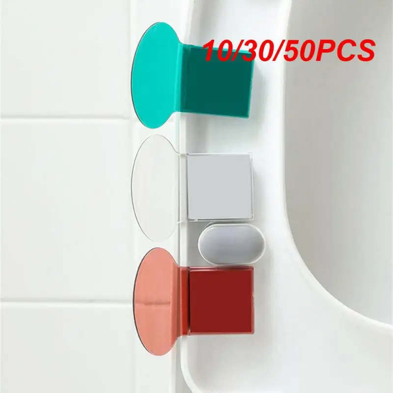 10/30/50PCS Toilet Cover Flap Lifting Device Lid Flip Portable Toilet Flap Toilet Lid No Dirty Hand Handle Toilet Handle