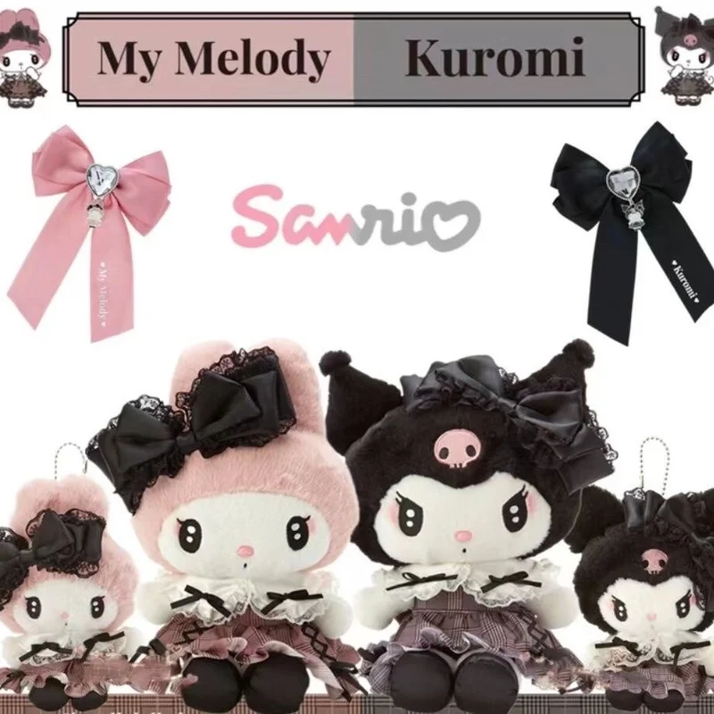 

Dark Gothic Style Sanrio Kuromi my Melody Plush Toy Backpack Pendant Soft Anime Stuffed Animal Doll Fun Children Toy girls gift