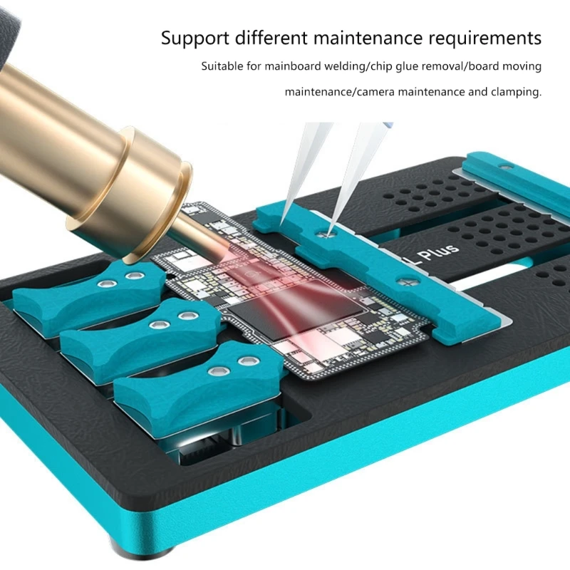 Universally PCB Circuit Board Holder,Double Slot PCB Fixture Phone Motherboard Fixture Repair Tool Soldering Platform