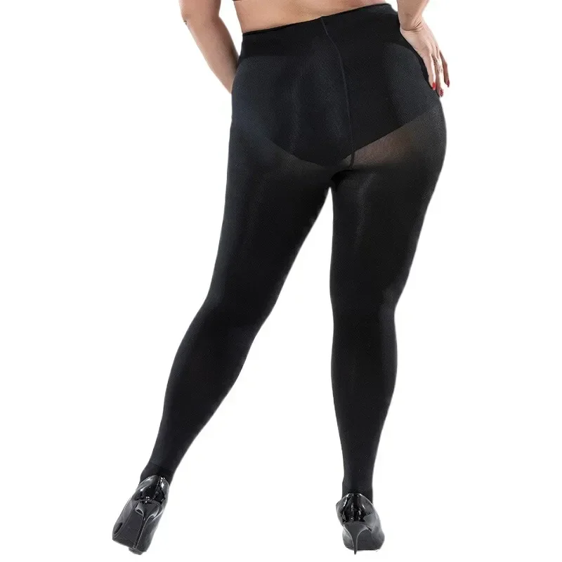 Meia-calça grossa de alto estiramento para mulheres, meias de nylon sexy, meias grandes, anti gancho, plus size, 120D, primavera e outono