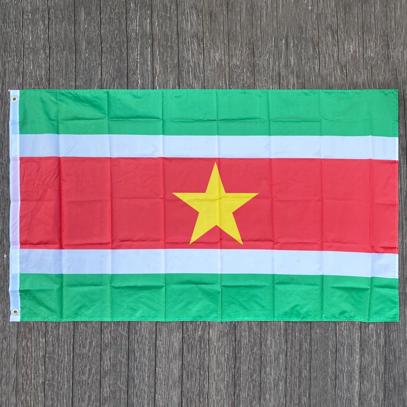 

xvggdg 90x150cm Suriname Flag Polyester Flag with Brass Grommets 3 X 5 Ft