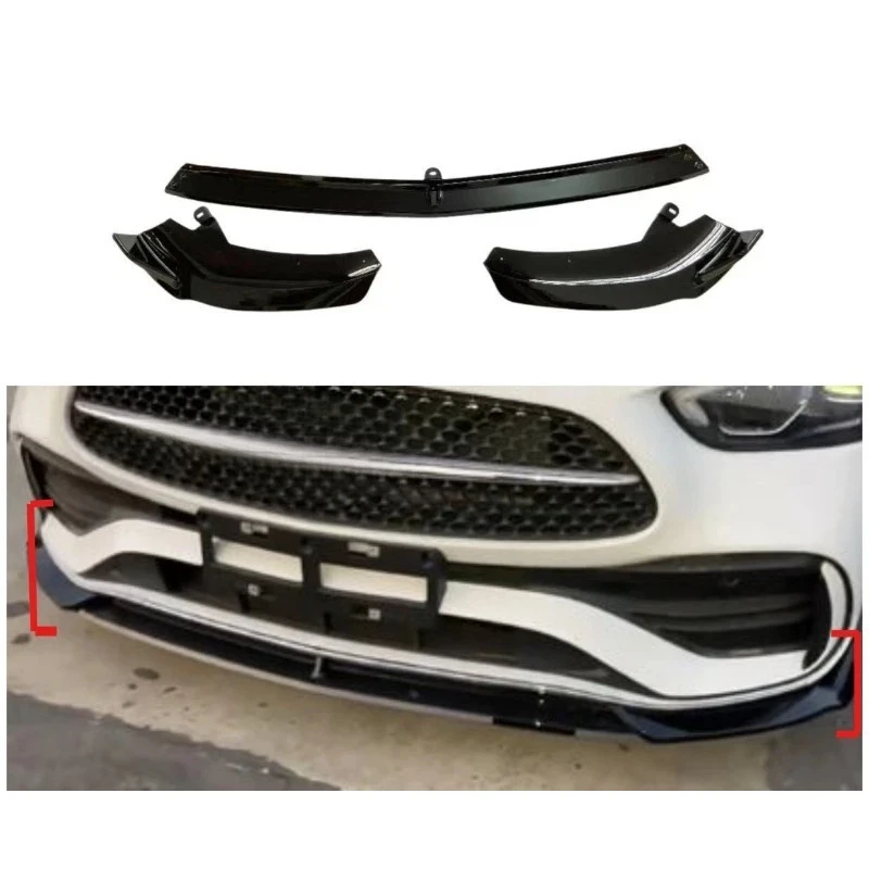 

For Mercedes-Benz C-Class W206 2022-2025 3-Piece Front Splitter Front Lip Personalized Modification with Enhanced Premium Appeal