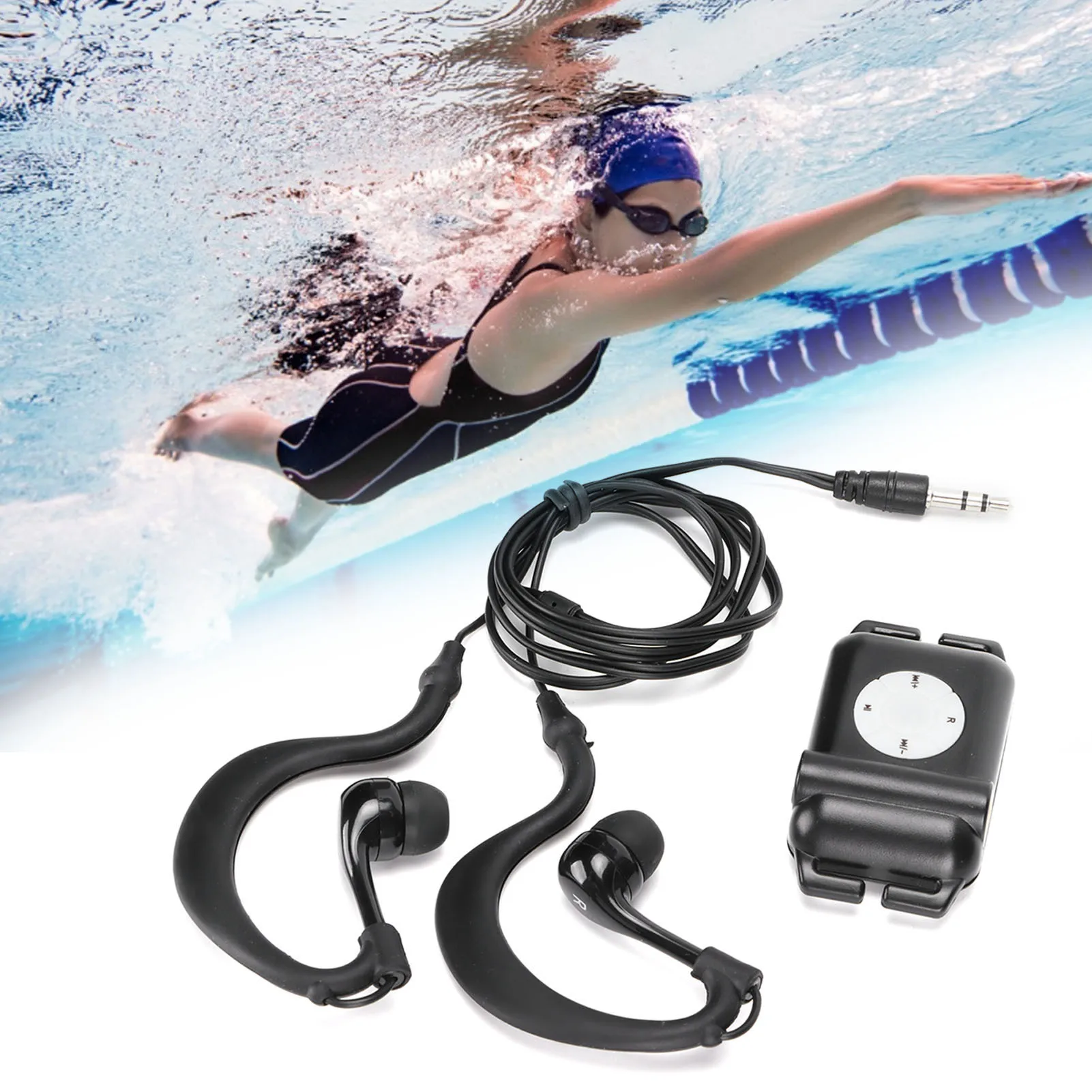 MP3 Player with Headphone Waterproof Swimmer MP3 Player for Swimming Watersports Waterproof MP3 Player MP3 Player for Swimming