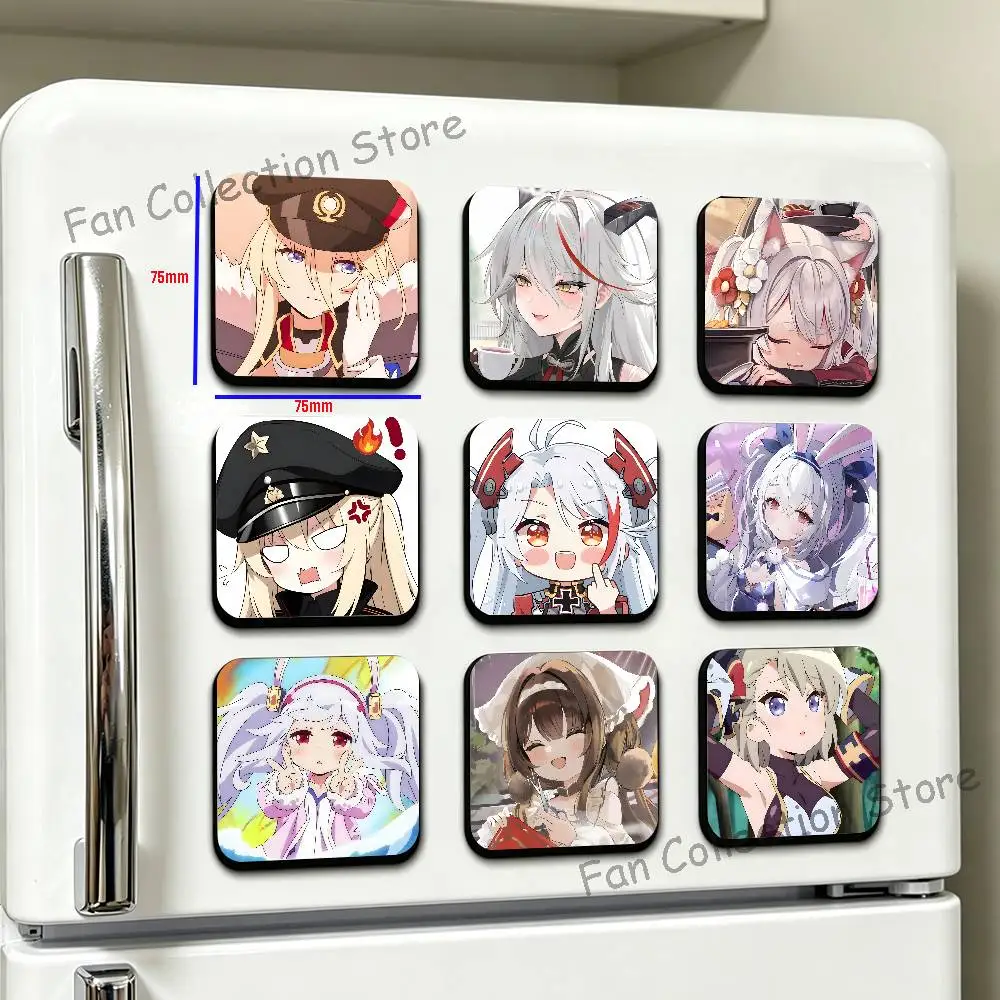 A-Azur Game Lane Cute Cartoon Anime Refrigerator Magnets Soft Magnetic Heat Transfer Refrigerator Magnets Gift