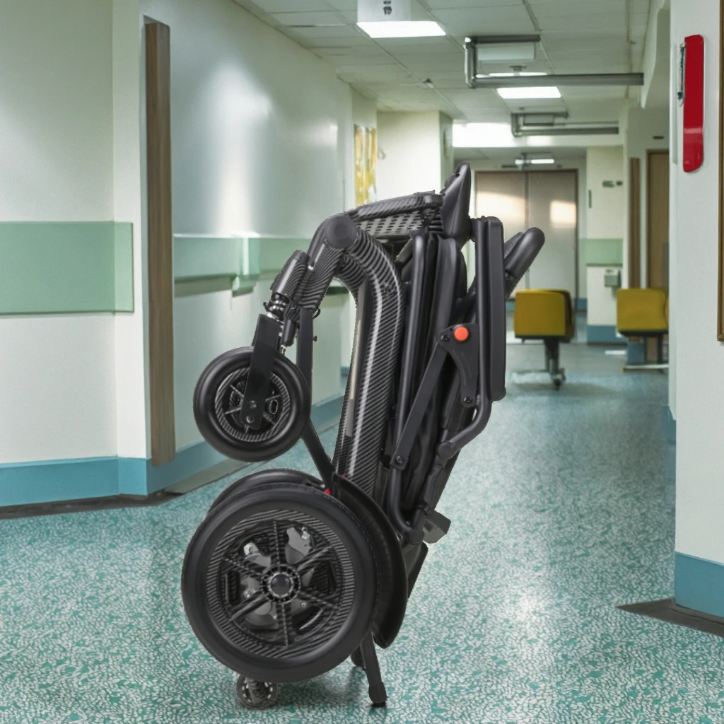 

Premium Electric Wheelchair With Carbon Fiber Look And Dual Motor System