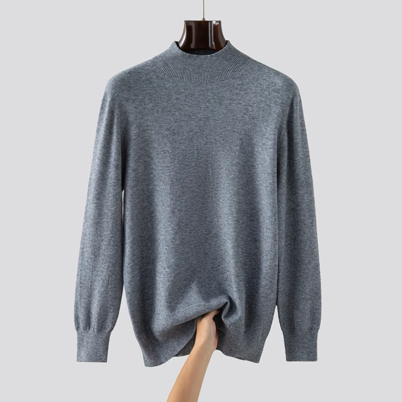 

Faionable Urban Men's Long Sve Knitted Sweater f High Collar Versatile Autumn Winter Season All-Match Sle 2025 New ...