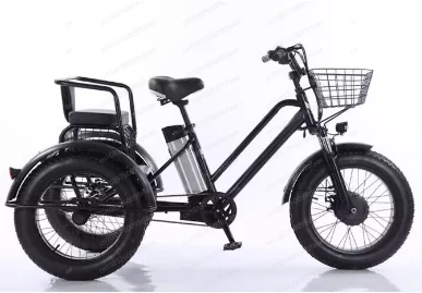 

Double double seat snow tire wide fat tire assist pedal tricycle electric pedal