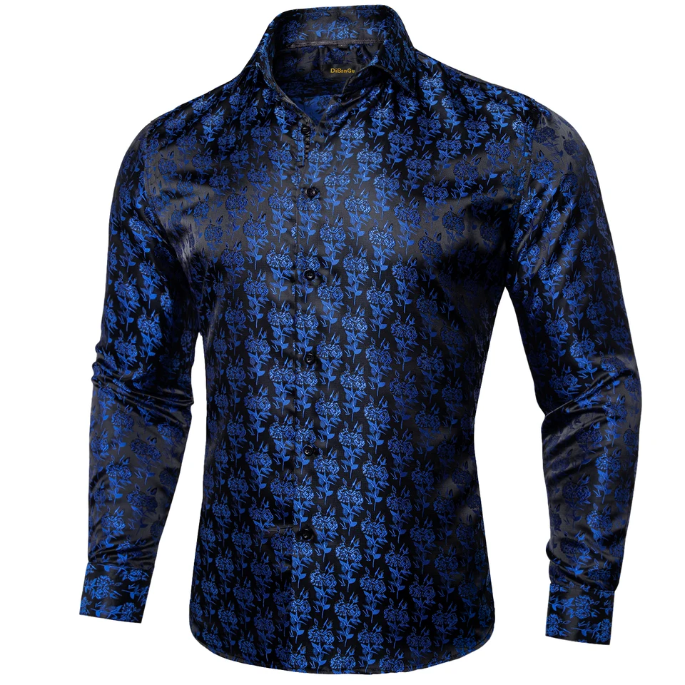 blue floral dress shirt mens Breezy Golf | The Breezy Hawaiian Floral Polo | Blue/Red | Men's Golf Polo main image 1