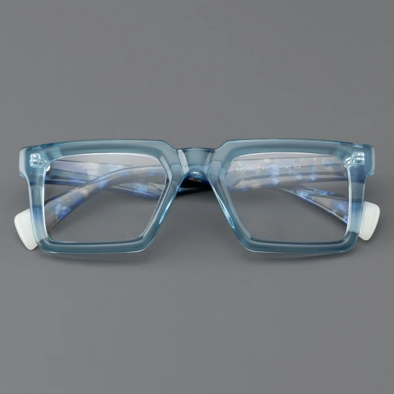 Neu im Jahr 2024: Retro-Quadratische Brillenfassung für Herren, modische optische Brillenfassung für Damen, Modell 25005 – Detail 3