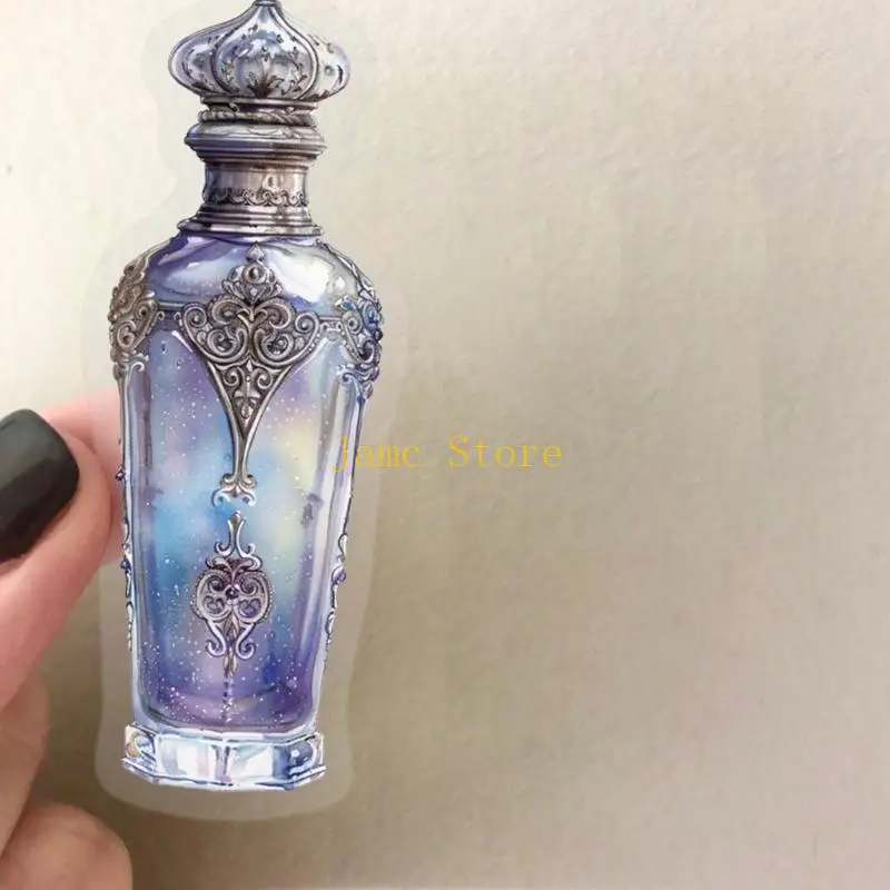 LX0B Pack of 50 Moon Phase Bottle Stickers مادة حيوان أليف مقاوم للماء لزخرفة حالة هاتف الجيتار