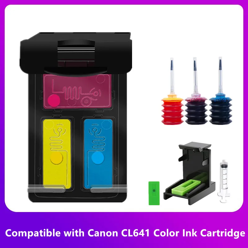 

Compatible PG640 CL641 PG640XL CL641XL refillable cartridge for Canon 640XL 641XL Pixma MG2160 MG2260 MG3160 MG3260 MX376 MX396