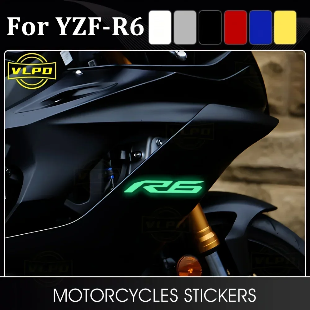 

2PCS/SET "YZF-R6 Logo" Motorcycle Sticker, Premium Yamaha Sportbike Design Decal, Unique Moto Enthusiast Accessories