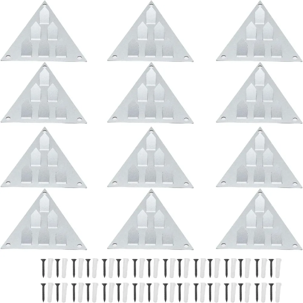 12 Pcs 6-Prong Impaling Clips Surface Mount With Screws Push On Impaler Mounts Sound Isolation Clips Recording Studio