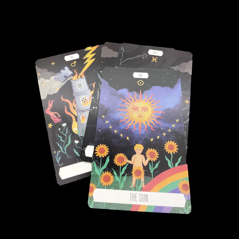 Zodiac Divination Tarot Deck with Guide Book for Beginners tarot Cards for Beginners.Fate Divination