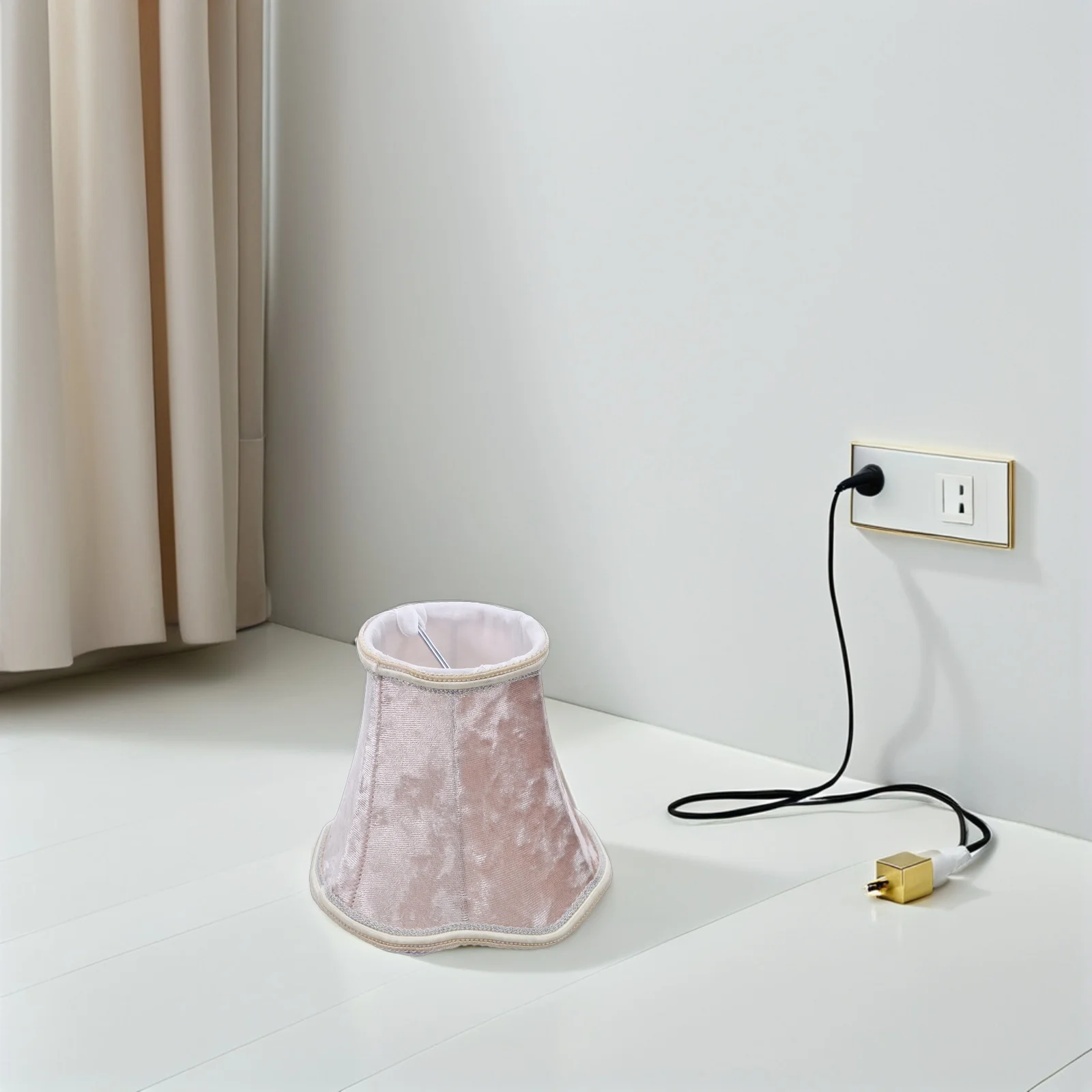 

Fabric Lampshade 5.3x4.5x3.1 Clip-on Replacement Cloth Lamp Shade for Table Wall Lamps Living Room Bedroom Retro Vintage Style