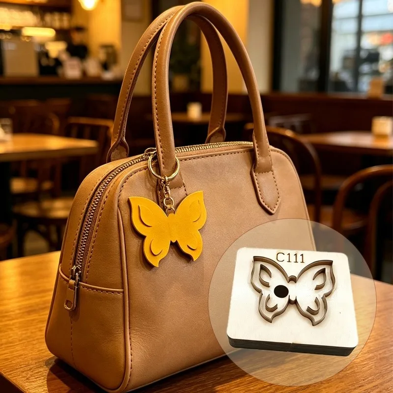 Butterfly Shape Leather Cutting Die, Laser‑Made Steel Rule Die for DIY Handcraft, Blanking Tool for Leather & Silicone Material