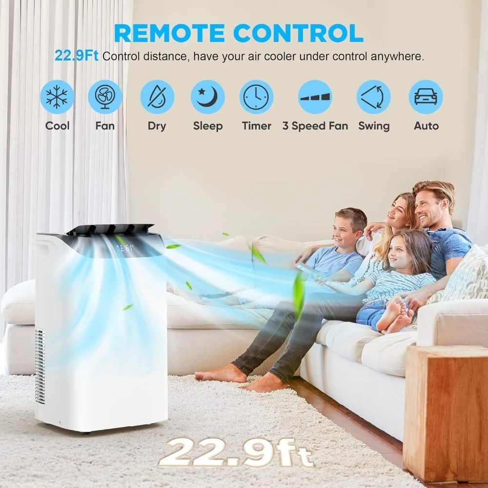 Portable Air Condritione, 3-IN-1 Quiet Cooling, Remote Controlled, Timer, Fan, Fast Cooling, Dehumidifier, Air Condritione