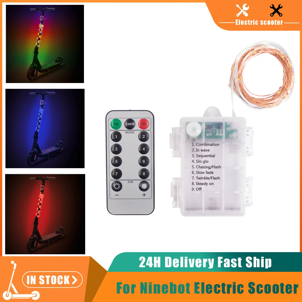 USB Led String Light Battery Remote Garland Copper Wire LED Lamp for Ninebot Max G30 G30D G2 for Xiaomi M365 PRO ElectricScooter