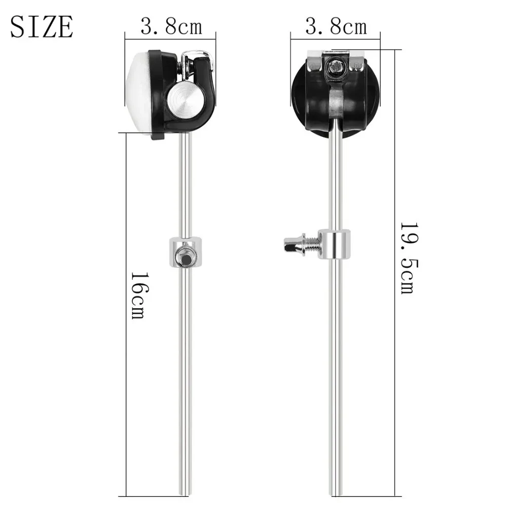 Weighted Felt Bass Drum Kick Beater, Metal Hammer Replacement for Jazz Drum Single Double Bass Pedal