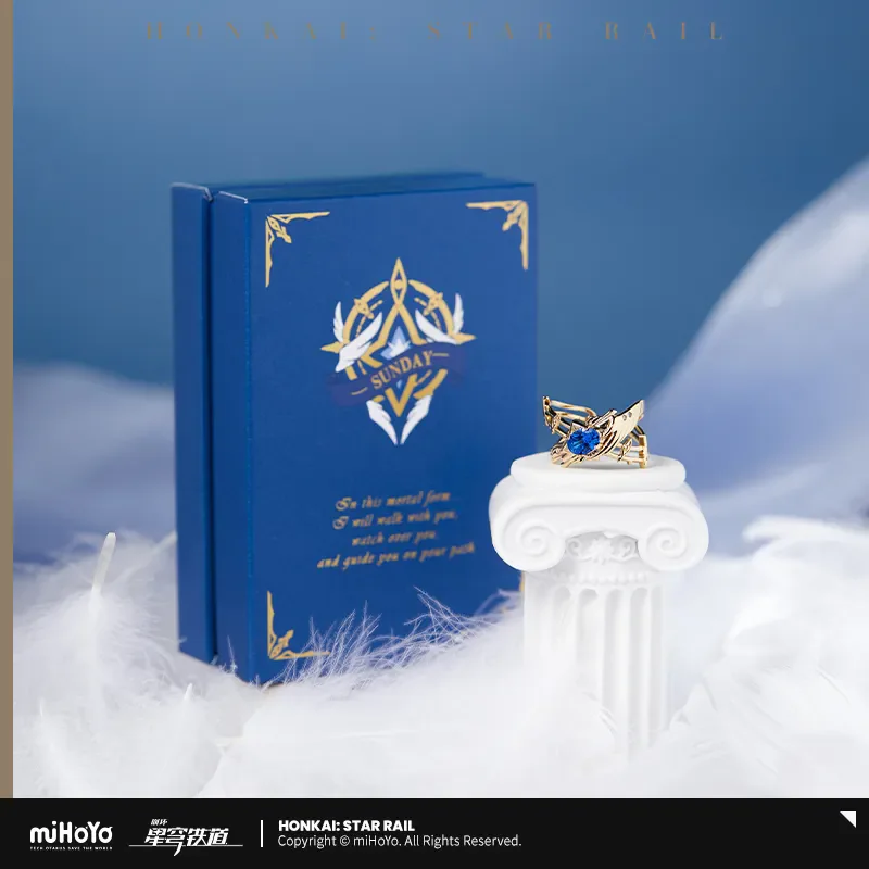[Genuíno] mihoyo jogo domingo anel honkai estrela ferroviário domingo tema série anel anime ornamento roupas acessório cosplay presentes de natal