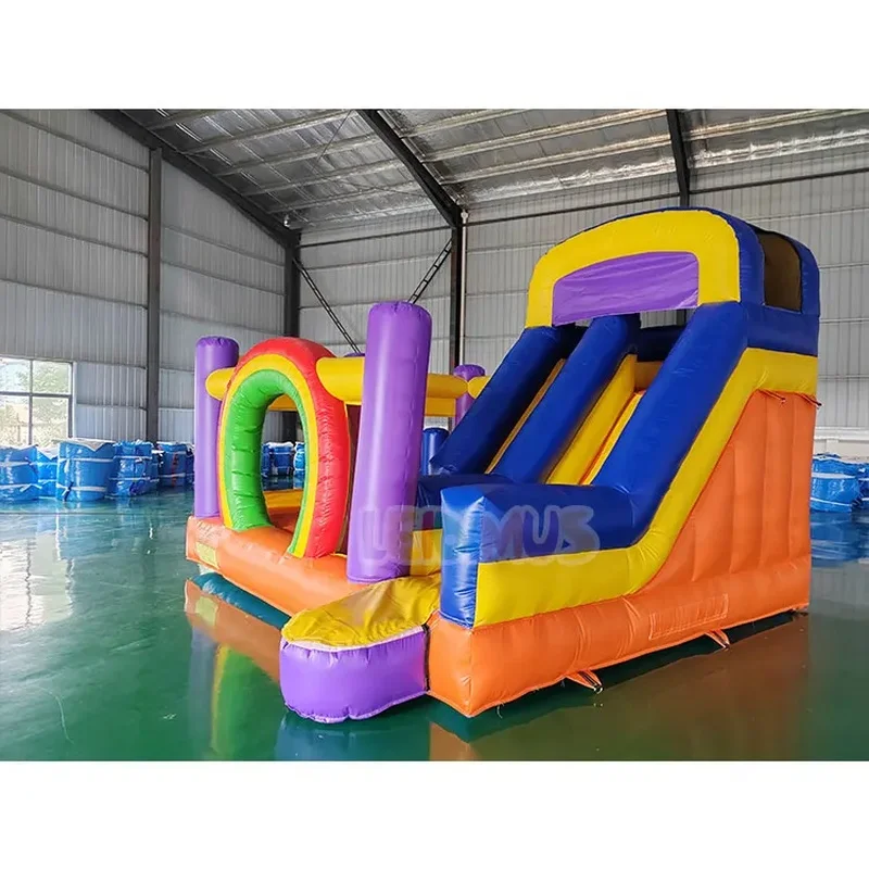Commercial Rainbow Inflatable Ring Bounce House Circle Kids Inflatable Jumping Castle Inflatable Jumper Bouncy Castle Bouncer