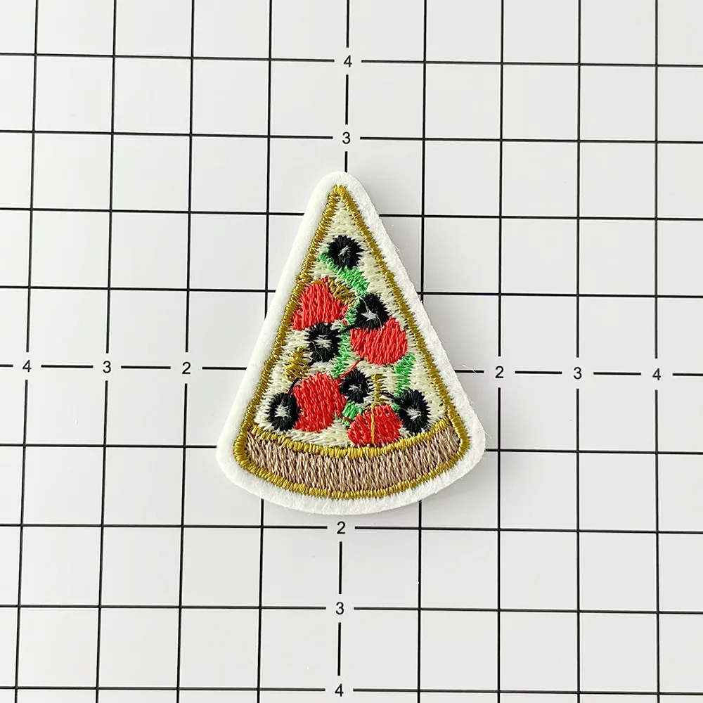 

Pizza Cloth Iron on Patch Badges Mend Decorate Patch Jeans Bag Clothes Apparel Sewing Decoration Applique Patches