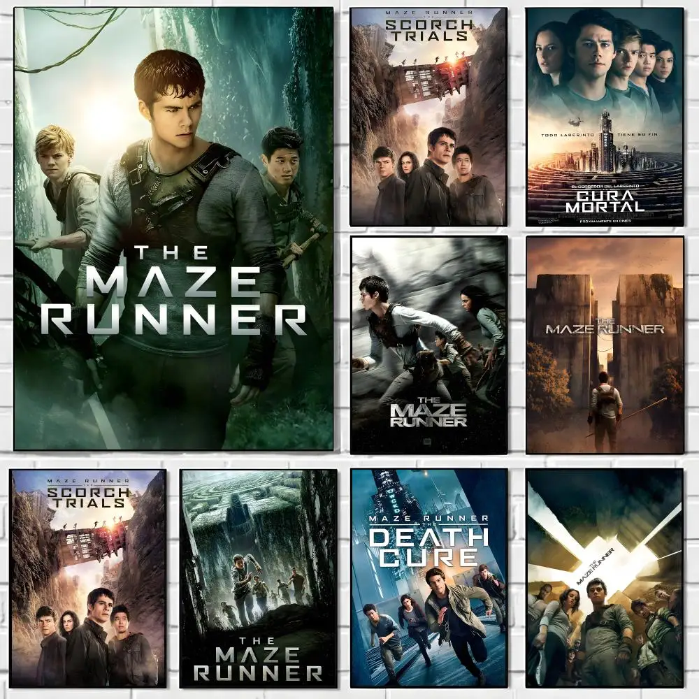 Movie The Maze Runner Poster Self-adhesive Art Waterproof Paper Sticker Coffee House Bar Room Wall Decor