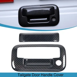 Car Tailgate Door Handle Decoration Cover Stickers for Ford F150 Raptor 2009 2010 2011 2012 2013 2014 Accessories Carbon Fiber