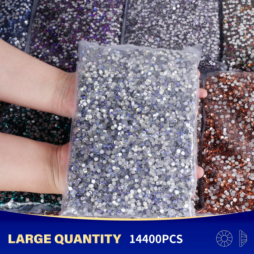 

Wholesale in Bulk Glitter Glass Non Hotfix Rhinestones стразы Strass Diamond Art Stones For Nail Art Garment DIY