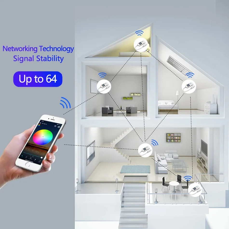 Led Controller DIM RGB RGBW LED Dimmer Controller DC5V 12V 24V HaoDeng APP Bluetooth-compatible  For 5050 2835 5630 LED tape