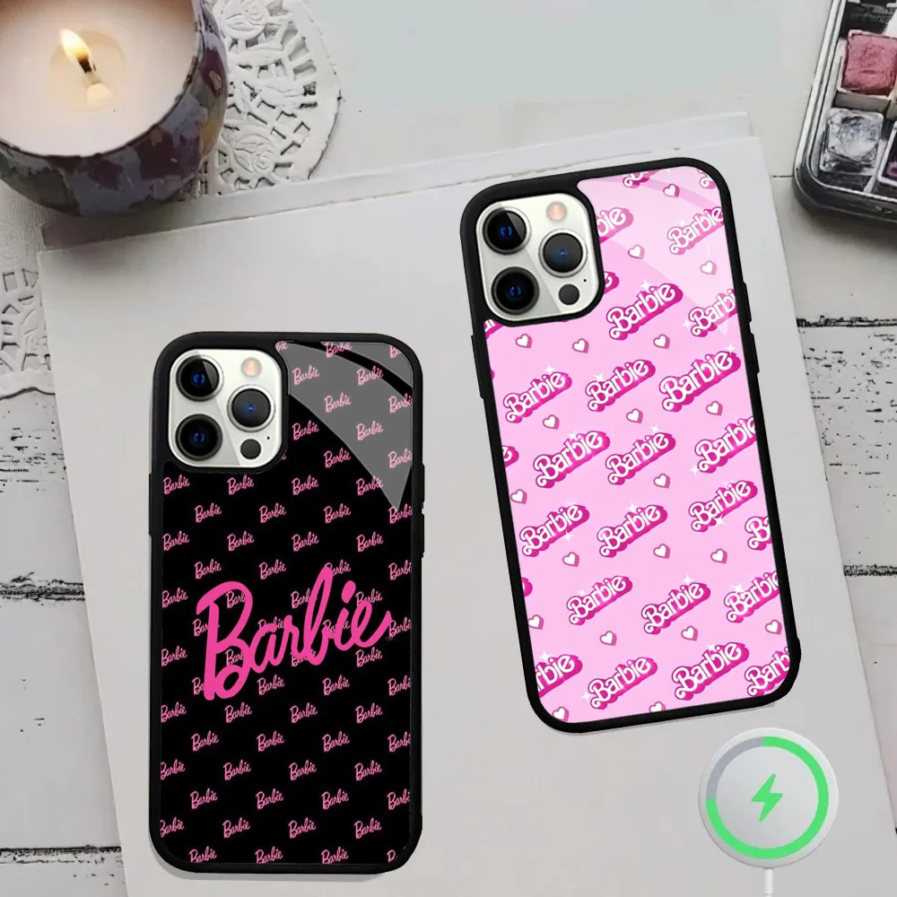 Fashion Doll Phone Cases For IPhone 15 14 13 Pro Max 11 12 Mini Alex Mirror TPU Shell B-Barbie-e