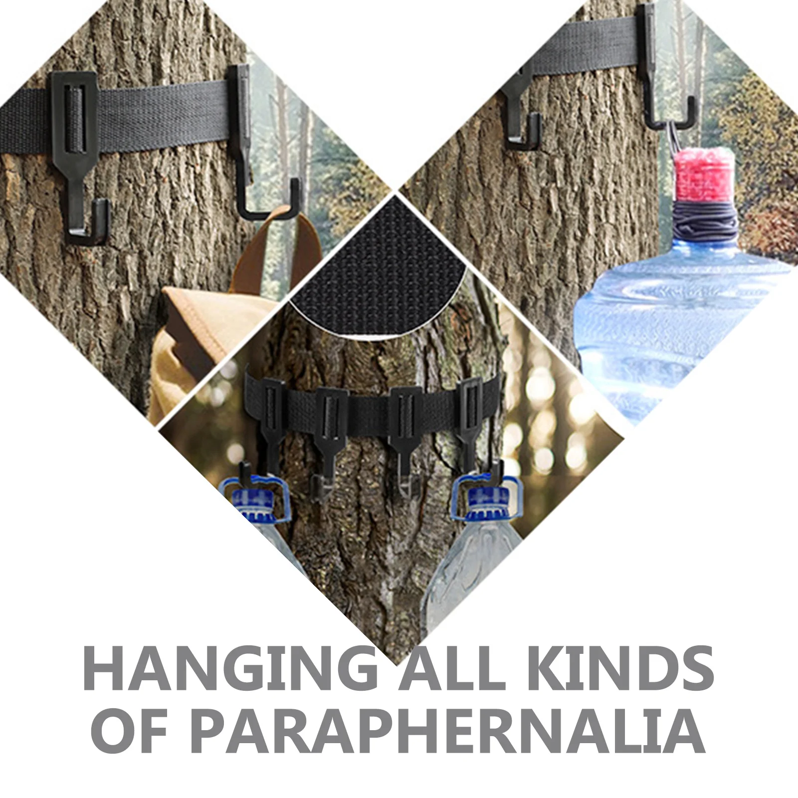 

1Set Tree Strap Hooks Heavy Duty Outdoor Hunting Gear Hanger for Camping Mountaineering Hanging Accessories Multi Use Equipment