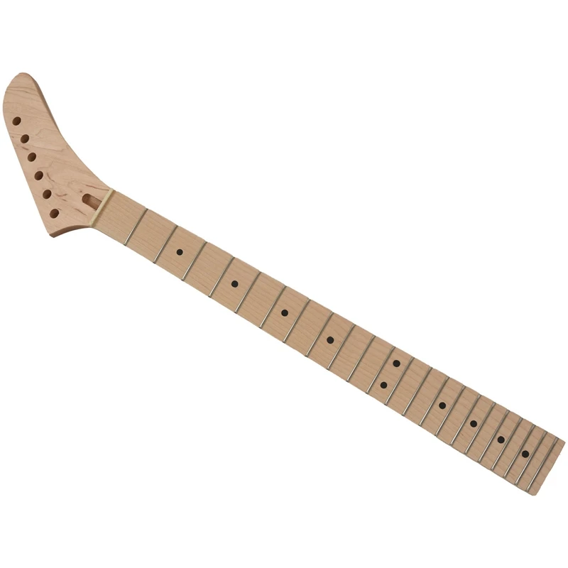 22 Fret Maple Banana Electric Guitar Neck Dot Inlay per la sostituzione delle parti St