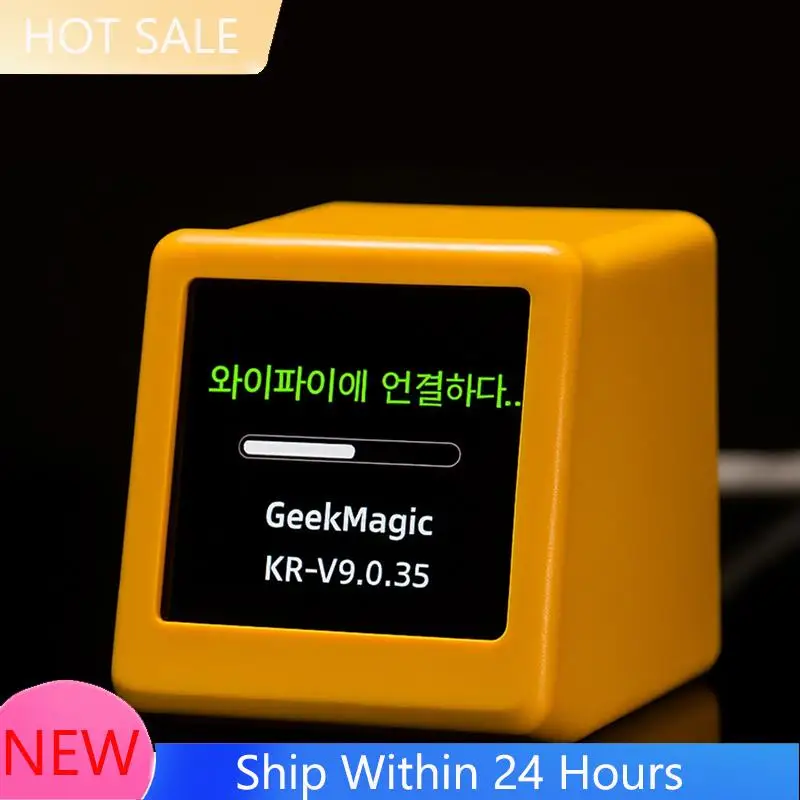 ~【IN  Stock】Korean Smart Weather Station Desktop Display With Wifi, Temperature, Humidity, Time, Alarm, Clock& Decoration Functi