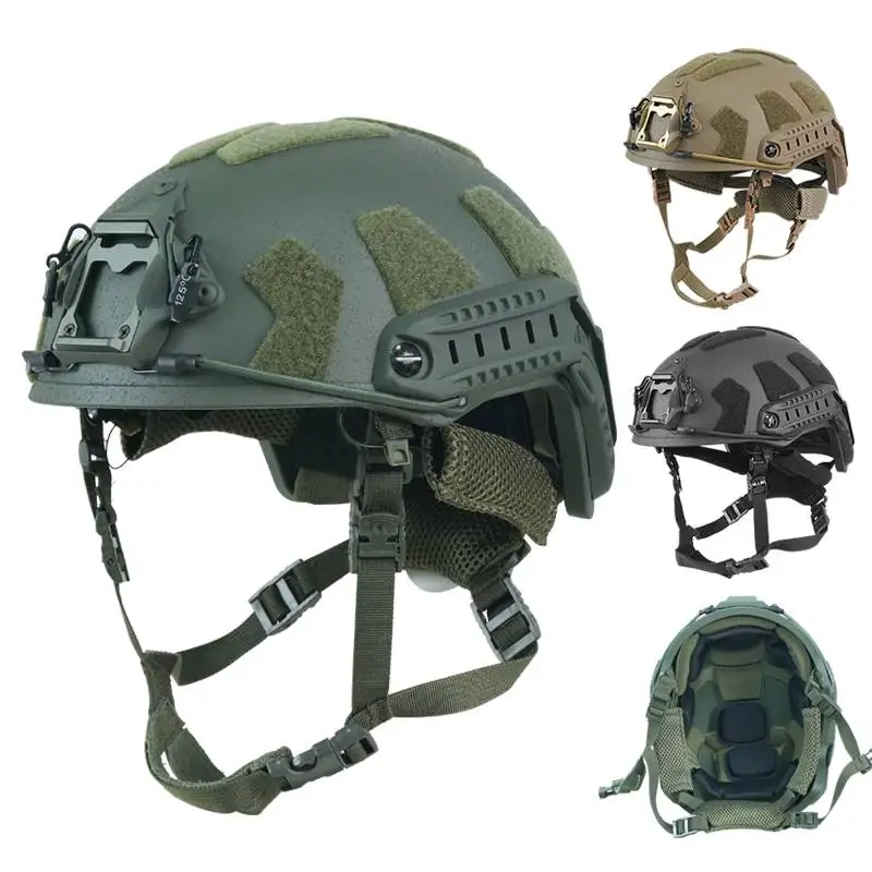 FAST Tactical Helmet Glass Fiber Airsoft CS SWAT Paintball MH Helmet Thickened Wendy Suspension Outdoor Riding Protective Helmet