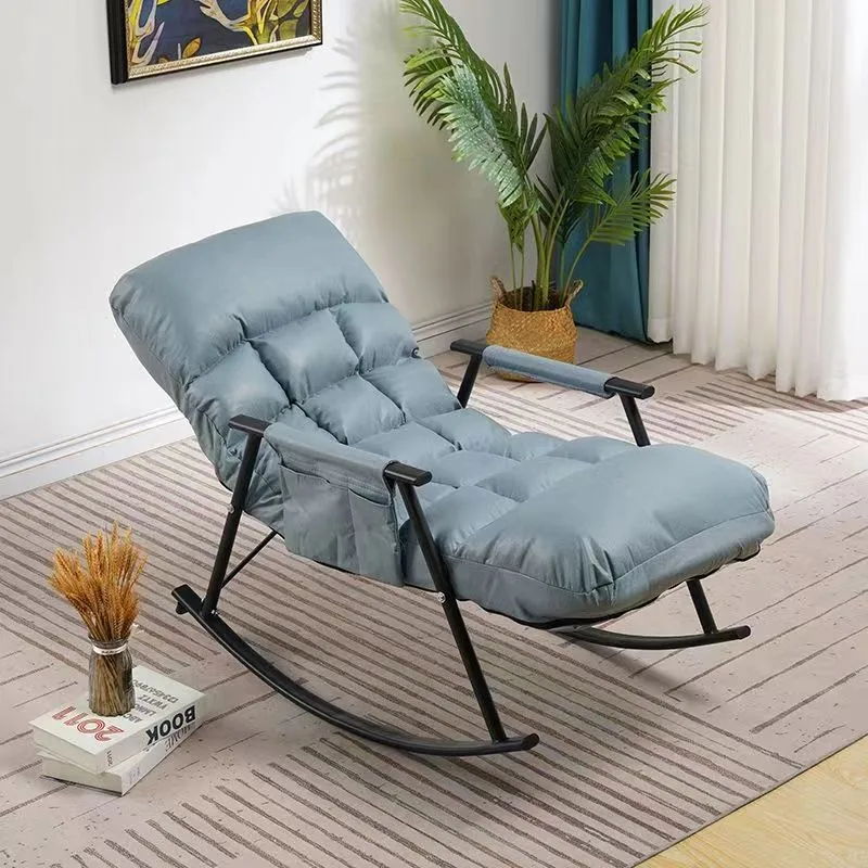 كرسي هزاز مريح لغرفة النوم مع مساند للذراعين، كرسي هزاز لغرفة المعيشة قابل للتنفس، كرسي استرخاء للحديقة في الهواء الطلق #3